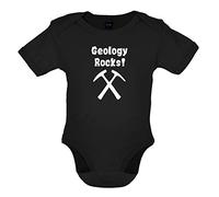 Dressdown Geology Rocks - Organic Babygrow/Body suit - Black - 6-12 Months