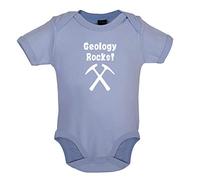 Dressdown Geology Rocks - Organic Babygrow/Body suit - Dusty Blue - 0-3 Months