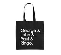 Dressdown George & John & Paul & Ringo - 100% Cotton Tote Bag - Black - One Size