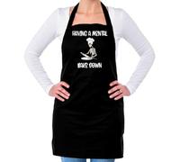 Dressdown Having A Mental Bake Down - Unisex Adult Kitchen/BBQ Apron - Black - One Size