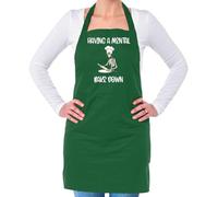 Dressdown Having A Mental Bake Down - Unisex Adult Kitchen/BBQ Apron - Bottle Green - One Size