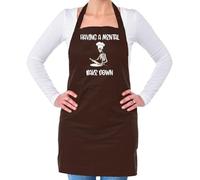 Dressdown Having A Mental Bake Down - Unisex Adult Kitchen/BBQ Apron - Brown - One Size