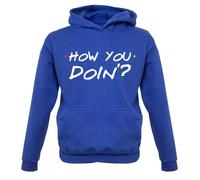 Dressdown How You Doin - Childrens/Kids Pullover Hoodie - Royal Blue - 9-11 Years