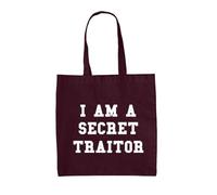 Dressdown I Am A Secret Traitor - 100% Cotton Tote Bag - Burgundy - One Size