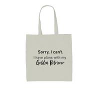 Dressdown I Have Plans With My Golden Retriever - 100% Cotton Tote Bag - Natural - One Size
