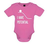 Dressdown I Have Potential Funny Physics - Organic Babygrow/Body suit - Bubble Gum Pink - 0-3 Months