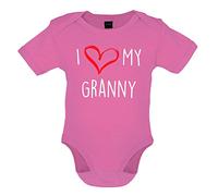 Dressdown I Love My Granny - Organic Babygrow/Body suit - Bubble Gum Pink - 0-3 Months