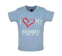 Dressdown I Love My Mummy - Organic Baby/Toddler T-Shirt - Dusty Blue - 12-18 Months