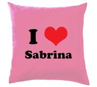 Dressdown I Love Sabrina - Cushion/Pillow (with Insert) - 41 x 41cm (16)" - Rose - One Size
