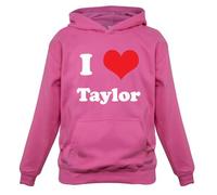Dressdown I Love Taylor - Childrens/Kids Pullover Hoodie