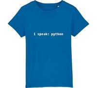 Dressdown I Speak: Python - Childrens/Kids 100% Organic Cotton T-Shirt - Royal Blue - 12-13 Years