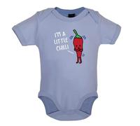 Dressdown I'm A Little Chilli - Organic Babygrow/Body suit - Dusty Blue - 0-3 Months
