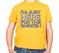 Dressdown I'm Just Here for The Chicken - Childrens/Kids Crewneck T-Shirt - Daisy - M (7-8 Years)