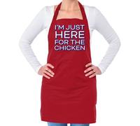 Dressdown I'm Just Here For The Chicken - Unisex Adult Kitchen/BBQ Apron - Red - One Size