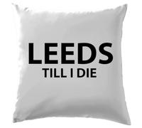 Dressdown Leeds Till I Die - Cushion/Pillow (with Insert) - 41 x 41cm (16)" - White - One Size
