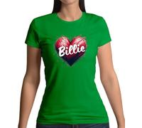 Dressdown Love Heart Billie - Womens Crewneck T-Shirt - Irish Green - Large