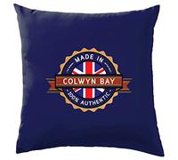 Dressdown Made In COLWYN BAY 100% Authentic - Cushion/Pillow (with Insert) - 41 x 41cm (16)" - Navy - One Size
