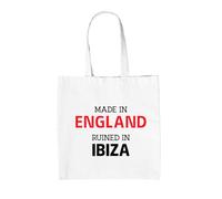 Dressdown Made In England Ruined In Ibiza - 100% Cotton Tote Bag - White - One Size