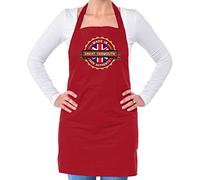 Dressdown Made In GREAT YARMOUTH 100% Authentic - Unisex Adult Kitchen/BBQ Apron - Red - One Size