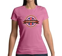 Dressdown Made in Stockport 100% Authentic - Womens Crewneck T-Shirt - Azalea - Large