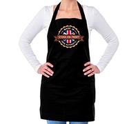 Dressdown Made In STOKE-ON-TRENT Original Authentic - Unisex Adult Kitchen/BBQ Apron - Black - One Size