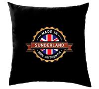 Dressdown Made In SUNDERLAND 100% Authentic - Cushion/Pillow (with Insert) - 41 x 41cm (16)" - Black - One Size
