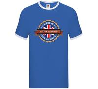 Dressdown Made in Sutton Coldfield 100% Authentic - Mens Contrast Ringer T-Shirt - Royal/White - Medium