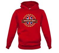 Dressdown Made in Whitley Bay 100% Authentic - Childrens/Kids Pullover Hoodie - Fire Red - 5-6 Years
