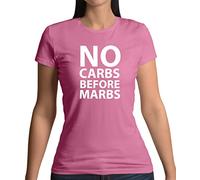 Dressdown No Carbs Before Marbs - Womens Crewneck T-Shirt - Azalea - XXL