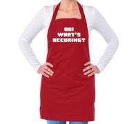 Dressdown Oh! What's Occuring? - Unisex Adult Kitchen/BBQ Apron - Red - One Size