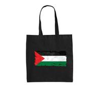 Dressdown Palestine Grunge Style Flag - 100% Cotton Tote Bag - Black - One Size