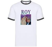 Dressdown Roy Cropper Retro - Mens Contrast Ringer T-Shirt - White/Black - Large
