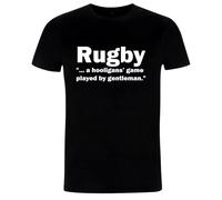 Dressdown Rugby ...A Hooligan's Game Played by Gentleman - Organic Men's/Unisex T-Shirt - Black - L