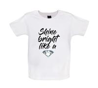 Dressdown Shine Bright Like A Diamond - Organic Baby/Toddler T-Shirt - White - 18-24 Months