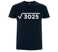 Dressdown Square Root - 55th Birthday - Organic Men's/Unisex T-Shirt - Navy - L