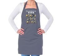 Dressdown Stop Staring At My Tits - Unisex Adult Kitchen/BBQ Apron - Dark Grey - One Size
