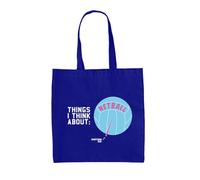 Dressdown Things I Think About: Netball - 100% Cotton Tote Bag - Bright Royal - One Size