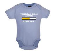 Dressdown Volleyball Skills Loading… Please Wait - Organic Babygrow/Body suit - Dusty Blue - 6-12 Months