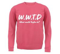 Dressdown W.W.T.D What Would Taylor Do? - Unisex Crewneck Sweater/Jumper - Candyfloss Pink - Small
