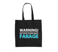 Dressdown Warning May Start Talking About Farage - 100% Cotton Tote Bag - Black - One Size
