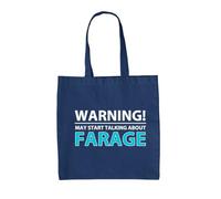 Dressdown Warning May Start Talking About Farage - 100% Cotton Tote Bag - French Navy - One Size