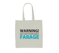 Dressdown Warning May Start Talking About Farage - 100% Cotton Tote Bag - Natural - One Size