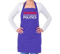 Dressdown Warning May Start Talking About Politics - Unisex Adult Kitchen/BBQ Apron - Purple - One Size
