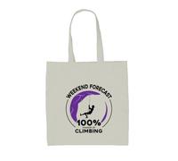 Dressdown Weekend Forecast: 100% Chance Of Climbing - 100% Cotton Tote Bag - Natural - One Size