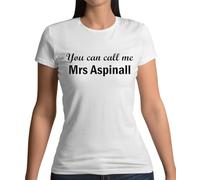 Dressdown You Can Call Me Mrs Aspinall - Womens Crewneck T-Shirt - White - XL