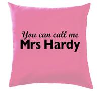 Dressdown You Can Call Me Mrs Hardy - Cushion/Pillow (with Insert) - 41 x 41cm (16)" - Rose - One Size