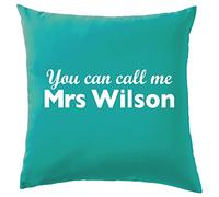 Dressdown You Can Call Me Mrs Wilson - Cushion/Pillow (with Insert) - 41 x 41cm (16)" - Turquoise - One Size