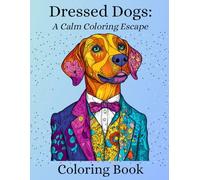 Dressed Dogs: A Calm Coloring Escape Coloring Book: Realistic Dogs in Charming Outfits for Mindful Relaxing Coloring