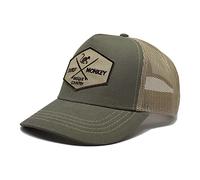 DRESSED IN MUSIC PLAY WITH ME Surf Monkey® Adjustable Baseball Cap, Type: Trucker Origins, Men/Women Caps, Verde/Beige, One Size