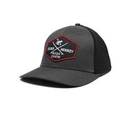 DRESSED IN MUSIC PLAY WITH ME Surf Monkey Cap Trucker Sport Quick Drying Technical Cap, Black/White, One size